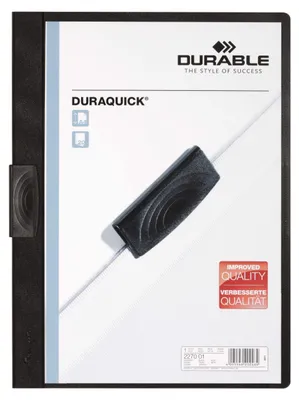 Obrázek produktu pro DURABLE Desky s plastovým klipem DURAQUICK® 20 A4, ?erná, 227001, 20 ks