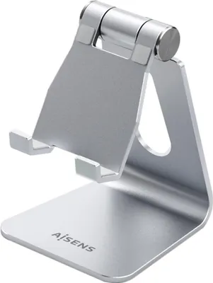 Produktbild von AISENS MS1PM-081, Handy/Smartphone, Tablet/UMPC, Passive Halterung, Tisch/Bank, Drinnen, Silber