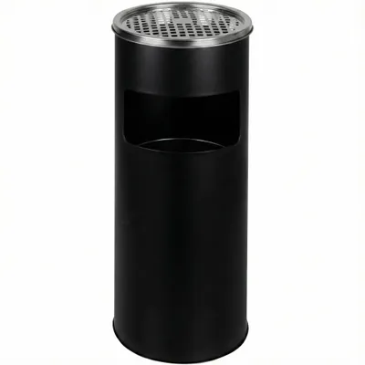 Produktbild von Standaschenbecher für draußen Restaurant Hotel Mülleimer mit Aschenbecher Abfalleimer mit Inneneimer 62 cm Schwarz Aschenbecher für draußen
