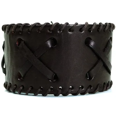 Produktbild von CJBB1937 Herren Armband Leder braun 21,5 cm