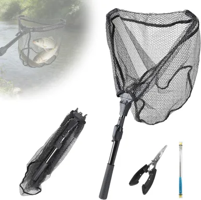 Produktbild von Kescher Set mit Hakenlöser und Fischzange, Komplettset, für Angler