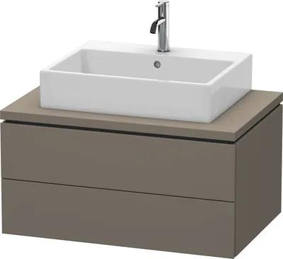 Produktbild von Konsolenunterschrank L-CUBE 400x820x547mm flannel grey seidenmatt flannel grey seidenmatt