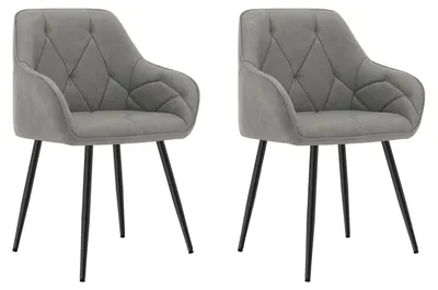 Image de Chaises de salle à manger - Chaises design - Chaises en similicuir - Chaises confortables - Chaises à pieds en métal