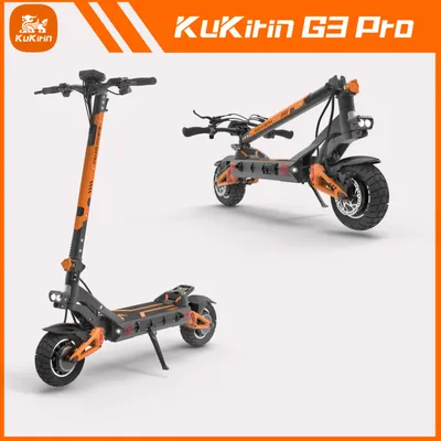 Produktbild von G3 Pro E-Scooter, Doppelmotor, 10-Zoll Offroad, 52 V 23,4 Ah, max. Belastung 120 kg, Reichweite bis 80 km.