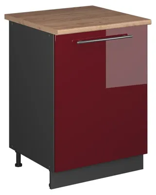 Immagine prodotto di Mobile lavello cucina Vicco Fame-Line Bordeaux lucido/Antracite 60 cm, Model 63417