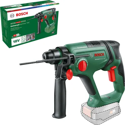 Obrázok produktu pre Bosch UniversalHammer 18V, SDS Plus, Čierna, Zelená, 1,6 cm, 2000 ot/min, 2 J, 2000 IPM