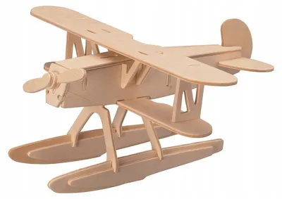 Produktbild von Sea-Land Heinkel He-51 3D Holzflugzeug Bastelset