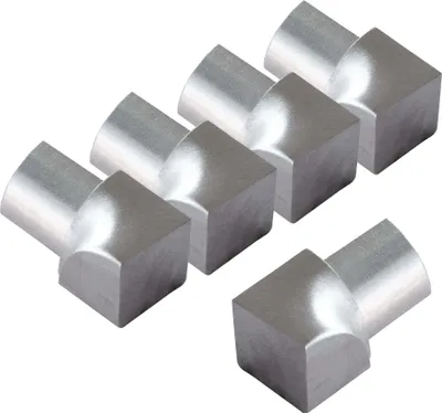 Produktbild von Dalsys 5x Inneneck für Fliesenschiene 8mm Viertelkreisprofil Edelstahl Gebürstet, Fliesenprofil