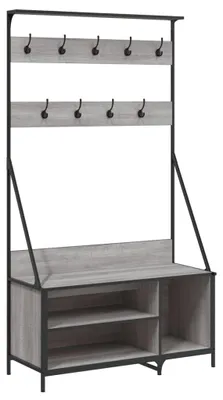 Obrázok produktu pre vidaXL Vešiak na kabáty s botníkom Grey Sonoma 100x41x184 cm