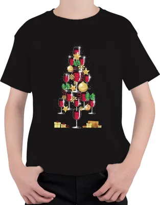 Produktbild von Wein Winzer Weinliebhaber - Weihnachten Weihnachtsgeschenk Christmas Uni Kinder T-Shirt, Schwarz, 140