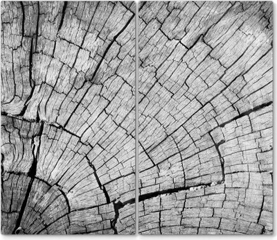 Produktbild von DEQORI Herdabdeckplatte Glas 2-tlg 'Gealterte Holzstruktur' Herd Abdeckung Küche