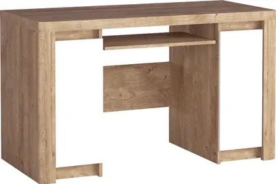 Produktbild von MIRJAN24 Schreibtisch Livinio L-14, Computertisch, Stilvoll Arbeitszimmer Kolektion, Büro (Farbe: Ribbec / Weiß Hochglanz)