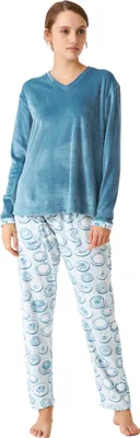 Immagine prodotto di J&J Brothers JJB4 Pigiama da donna a maniche lunghe in velluto