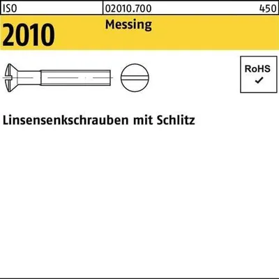Produktbild von Reyher  Linsensenkschrauben ISO 2010 Messing M 6 x 100 Ms (100 Stück)