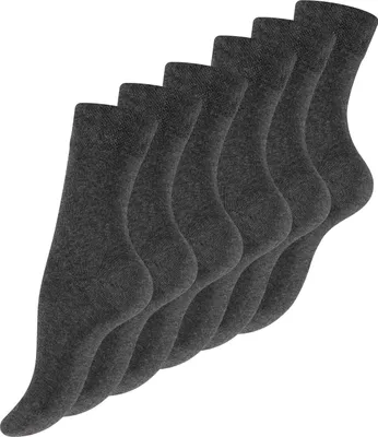 Produktbild von Cotton Prime® Gesundheitssocken 6 Paar, ohne Gummibund 39-42 anthrazit