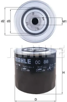 Produktbild von Mahle Ölfilter für Fiat Iveco Renault