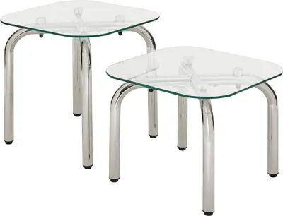 Produktbild von Beistelltisch-set hecate silber 50x50cm - Atmosphera créateur d'intérieur