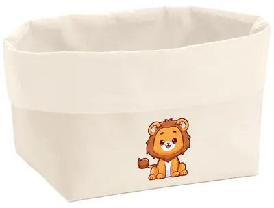 Produktbild von Huuraa Organizer Löwe Comic 8 Liter Large Canvas Baumwolle Utensilo Geschenkidee