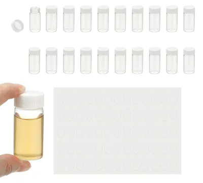 Productafbeelding van Solidchoice - 20 Stuks Glazen Monsterflesjes - 20 ml met Schroefdop