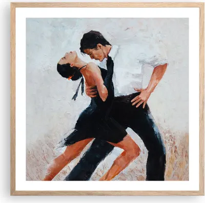 Produktbild von Gerahmtes Poster - Rahmen in heller Eiche - tanzen sie - 60x60 cm - Wand Bild - Wanddeko - Wandbilder - Kunstposter - Wandposter - Bilderrahmen - Bilder - Kunstdruck - Wandbild - P2NAC60x60-3771