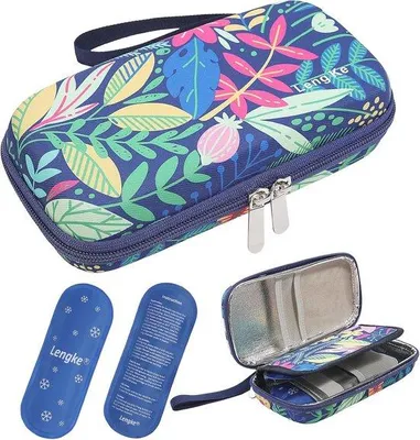 Produktbild von Famanu Insulin Kühltasche mit 2 Kühlakkus - Ideal für Diabetiker