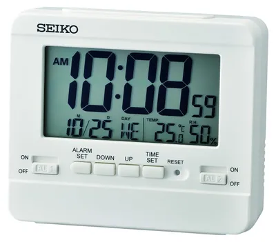 Produktbild von Seiko Everything Digitaler Wecker, 10,2 cm, Weiß