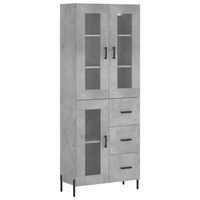 Produktbild von Highboard Betongrau 69,5x34x180 cm Holzwerkstoff