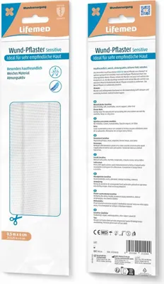 Produktbild von Lifemed Wundpflaster Sensitiv 2x 0,25m x 6cm