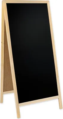 Produktbild von Kreidetafel/Holz Kundenstopper - robuste Werbetafeln für Innen und Außen natur / Classic / 72x160 cm