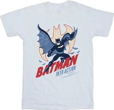 Produktbild von DC Comics - "Into Action" T-Shirt für Herren BI15197 (XL) (Weiß)
