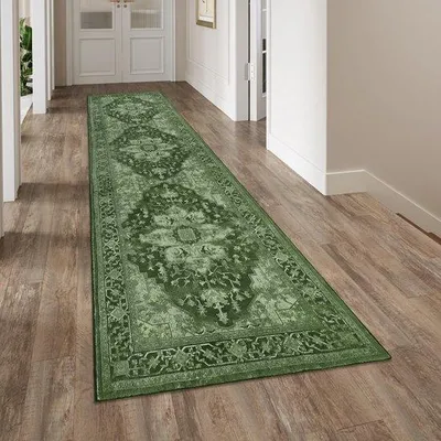 Produktbild von Unyqoos® Teppichläufer Boho 80 x 300 cm – Läufer aus Kunstwolle, waschbar & rutschfest, hautfreundlich für Flur, Küche & Schlafzimmer