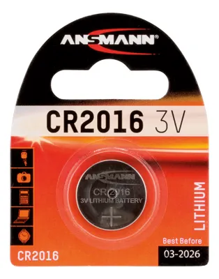 Obrázek produktu pro Ansmann CR 2016, Baterie na jedno použití, CR2016, Lithium-ion (Li-ion), 3 V, 1 kusů, Nikl