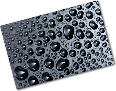 Produktbild von Tulup Glas Herdabdeckplatte - 80x52 cm - Glaskeramikkochfeld-Abdeckung Spritzschutz Glasabdeckplatte - Einteilig - Sonstige - Wassertropfen - Schwarz