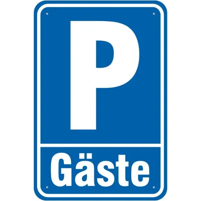 Produktbild von Aufkleber 20x30 cm Parkplatz Gäste