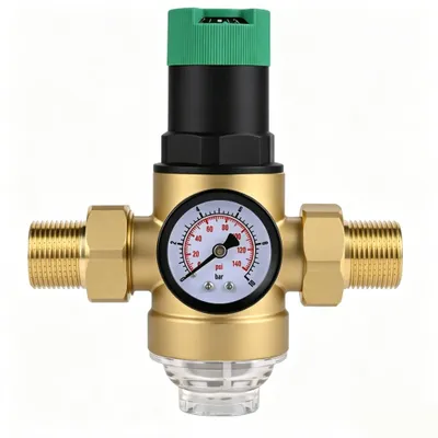 Druckregler Wasser 3/4" DN20, Messing, mit Manometer und Filter