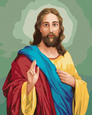 Produktbild von Zuty - Malen nach Zahlen - JESUS CHRISTUS, 40x50 cm, ohne Keilrahmen
