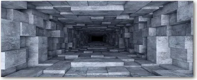 Produktbild von Tulup® Glas-Bild Wandbild aus Glas - 125x50 - Wandkunst - Wandbild hinter gehärtetem Sicherheitsglas - Dekorative Wand für Küche & Wohnzimmer  - Kunst: modern & klassisch - Tunnel - Grau
