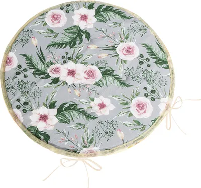 Produktbild von Sitzkissen Adele rund glatt - Durchmesser 40 cm - Pink,Grey,Green
