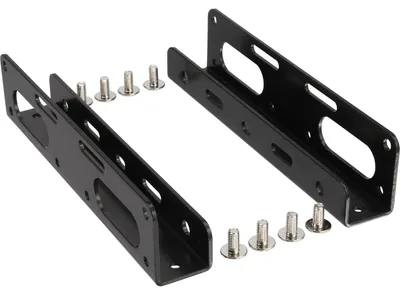 Productafbeelding van Inbouwrails voor HDD/SSD, 6,35 cm (2,5") tot 8,89 cm (3,5"), zwart, metaal, zwart