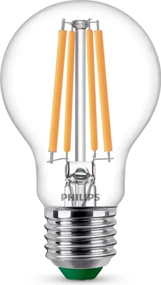 Zdjęcie produktu dla Żarówka LED E27 4W 2700K FILAMENT A60 PHILIPS ULTRA EFFICIENCY