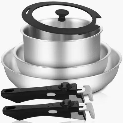 Produktbild von Aluminium Pflannenset mit Drei-Schicht-Kern - 85-115 cm - Silber