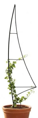 Produktbild von DanDiBo Rankhilfe Kletterhilfe Metall Schwarz 150 cm Bodenstecker Segel Gartenstecker Rankgitter Kletterpflanzen Blumenhalter Ranksäule Garten Blumen Pflanzen