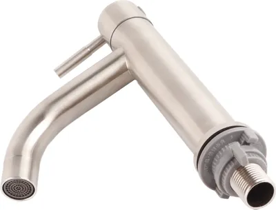 Produktbild von Stainless Steel Brushed Surface Basin Water Faucet Bathroom Single Cold Water Tap