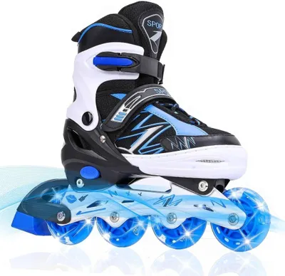 Produktbild von Verstellbare Inline-Skates für Kinder mit leuchtenden Rollen