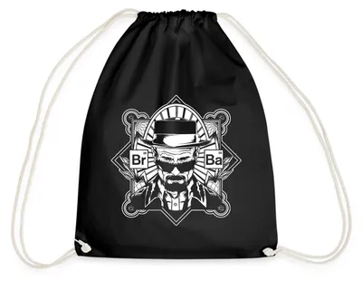 Produktbild von Spreadshirt Breaking Bad Heisenberg Logo Turnbeutel, One size, Schwarz