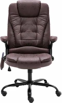 Produktbild von vidaXL Bürostuhl mit Massagefunktion Dunkelbraun Wildleder-Optik