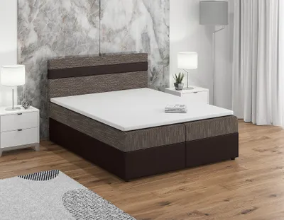 Produktbild von Boxspringbett Schlafzimmerbett INVERN 160x200cm Dunkelbraun-Braun