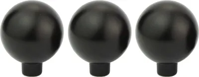 Immagine prodotto di Natural Goods Berlin maniglia per mobili BALL, pomolo per mobili, maniglia per armadi, pomolo per cassetti e porte, nero, 3 pezzi