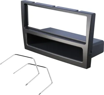 Produktbild von Audioproject A147 - Autoradio Radioblende Set kompatibel Opel Corsa C Combo Omega B Astra G Vectra C Meriva A Agila Entriegelungsbügel schwarz