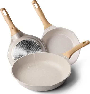 Produktbild von Induktions-Pfanne-Set, 20-28cm, Granit, Antihaft, Bakelit, Kratzfest